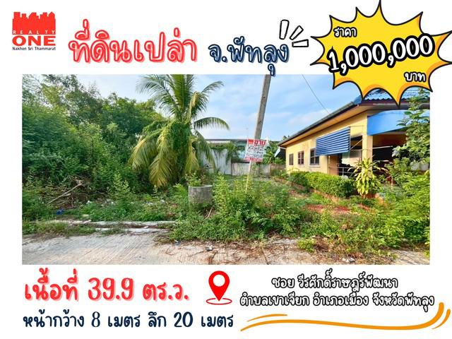 ที่ดินเปล่า 39.9 ตร.ว. ทำเลดี พร้อมปลูกบ้านในฝัน ใกล้แหล่งอำนวยความสะดวก ทั้งโรงเรียน โรงพยาบาล และตลาด