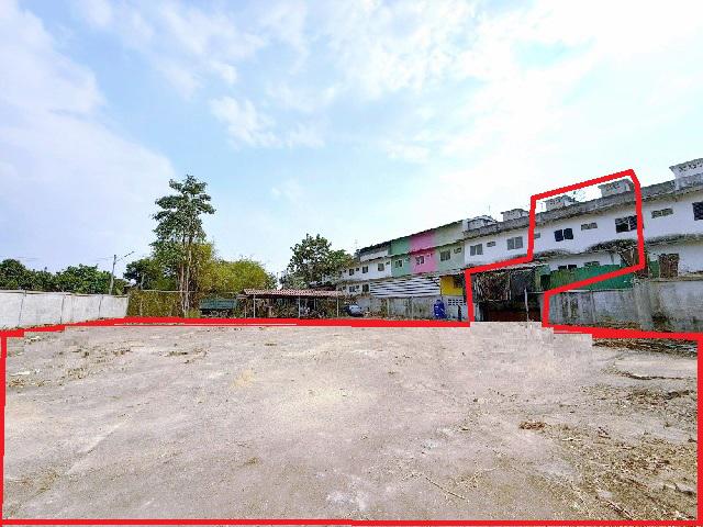 ที่ดินด้านหลังเกือบไร่ หรือ 345 ตร.วา. 6 นอน ให้เช่าอาคารพาณิชย์ 3 ชั้น 2คูหา 1,385 ตร.ม. มีดาดฟ้า 5 น้ำ 